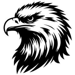 Silhouette of an eagle's head
