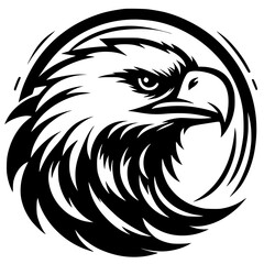 Silhouette of an eagle's head