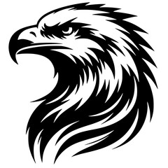 Silhouette of an eagle's head