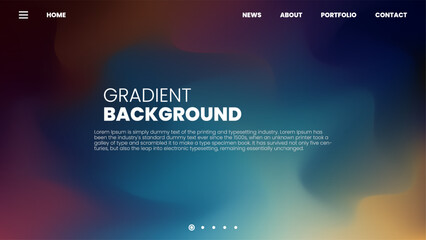 Colorful Gradient Background for Web Slider and Menu Design