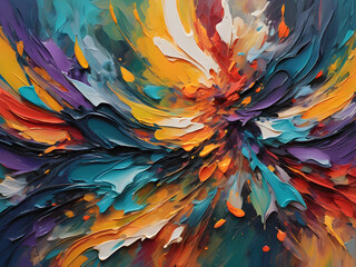 Obraz premium Abstract surreal spiral colorful background pattern, Generative AI
