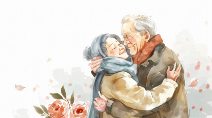 Joyful Moments Captured. A Vibrant Vector Illustration of Grandparents Day Celebration