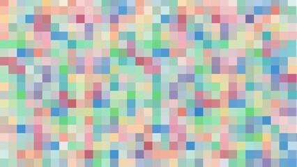 Illustrated background of colorful pixels, many squares