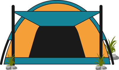 Camping Tent Illustration Element