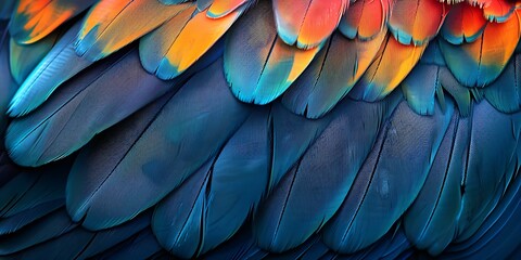 Obraz premium Colorful feathers background. 3d rendering, 3d illustration.