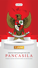 indonesia's pancasila day celebration background