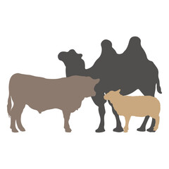 Eid Al-Adha Sacrifice Animal Silhouette
