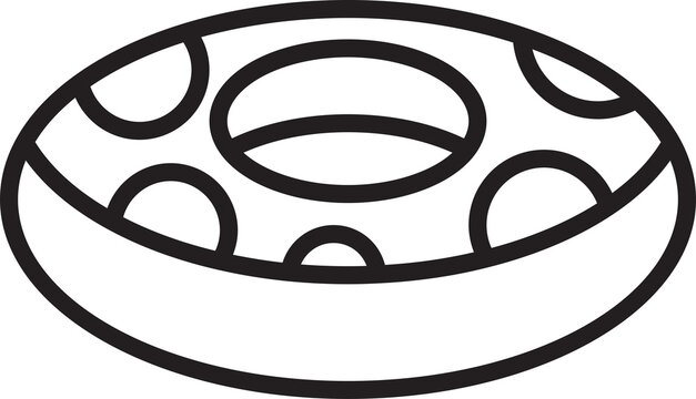 recommend clip art: Glazed Doughnut Line Art