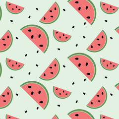 seamless background with watermelon