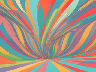 Abstract surreal spiral colorful background pattern, Generative AI
