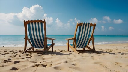 beach chairs on the beach