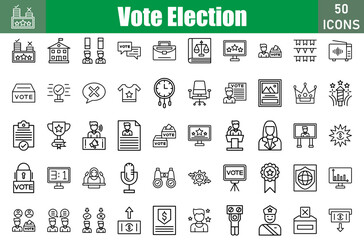Vote Election Icons Set.Web and mobile icons.Vector illustration