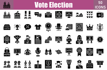 Vote Election Icons Set.Web and mobile icons.Vector illustration