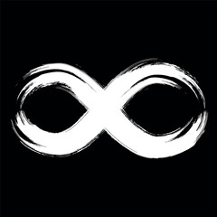 Grunge hand drawn paint brush. Curved brush stroke