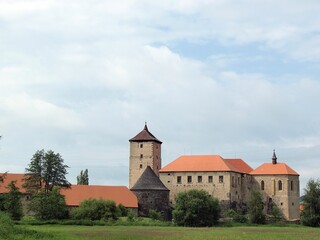 Fototapeta premium Beautiful view of The Water Castle Svihov in the Czech Republic