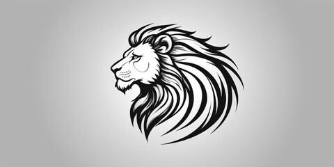Lion head as a noble logo