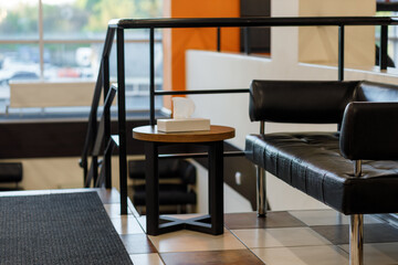 Exercise equipment in an empty gym