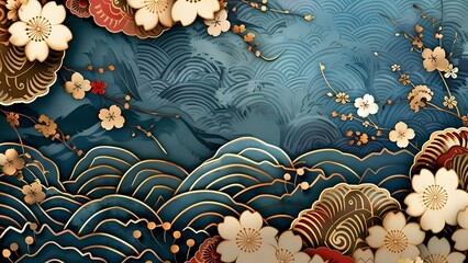 Japan abstract background traditional