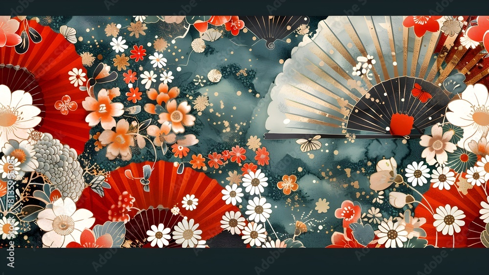 Wall mural Japan abstract background traditional