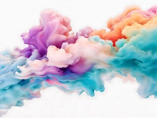 Fototapeta premium Abstract background colorful pastel flowing color cloud in water , abstract background for design