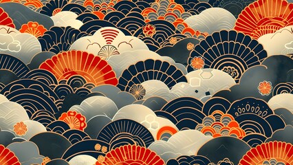 Japan abstract background traditional