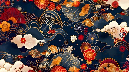 Japan abstract background traditional