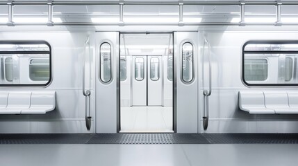 An empty underground carriage