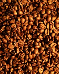 Vertical shot of coffee beans, perfect for pattern