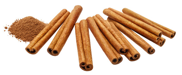 Delicious cinnamon sticks, cut out