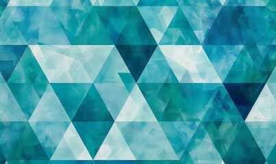 pattern with digital blue triangles