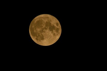 Full moon on a black background