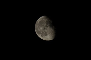 Obraz premium Moon against a black sky
