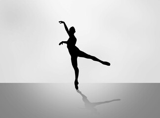 Silhouette of a male ballet dancer © Wirestock