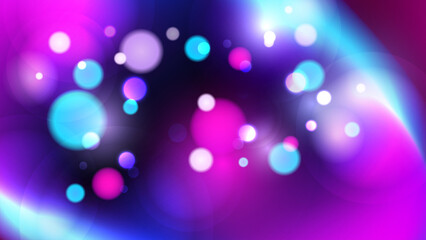 Bokeh lights. Blurred circle shapes. Abstract light effect. Vector illustration.