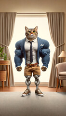 cat in suit