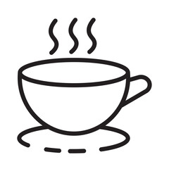 Drink Hot Tea Line Icon