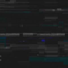 Fototapeta premium Glitch noise static television or VHS VFX. Tv screen interference distortion effect. Vintage background or glitch transition effect for video editing. Old damaged noisy stripes effect