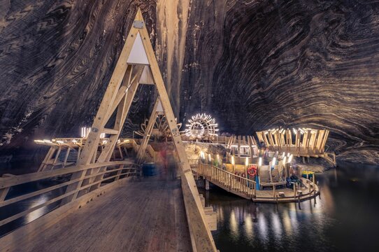 Beautiful shot of the salt mine Salina Turda in Turda, Romania