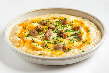 Savory Andouille Sausage and White Cheddar Cheese Grits Dish