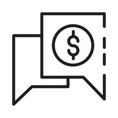 Business Chat Management Line Icon