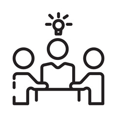 Business Company Idea Line Icon