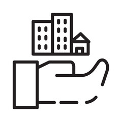 Assets Management Property Line Icon