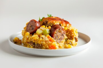Gourmet Andouille Corn Pudding with Frozen Corn
