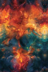 Abstract painting. Colorful marble texture.