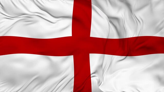 A beautiful view of the England flag video. 3d flag-waving video. England flag 4K resolution.	
