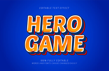 Obraz premium hero game editable text effect