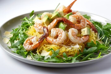 Anaheim Shrimp Scampi with Spaghetti Squash and Scampi Butter Drizzle