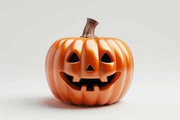 Halloween pumpkin on a light background. Getting ready for a Halloween party. Celebrate a fun Halloween in the fall.