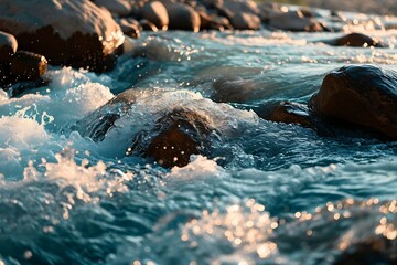 water flowing into the water