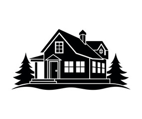 house silhouette with a roof